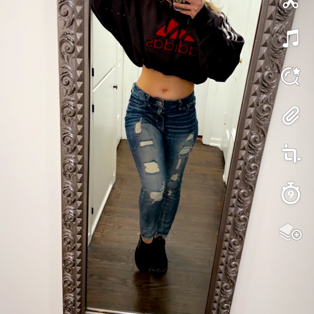 Vintage extra large, Adidas cropped hoodie